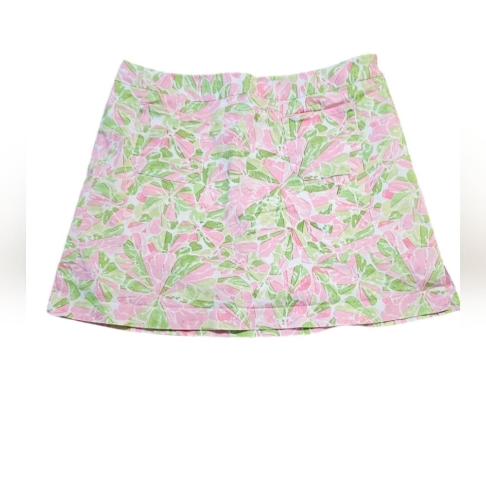 Liz Claiborne - Lizgolf Floral Golf Tennis Athleisure Pink/Green Skirt/ Skort - Picture 1 of 9